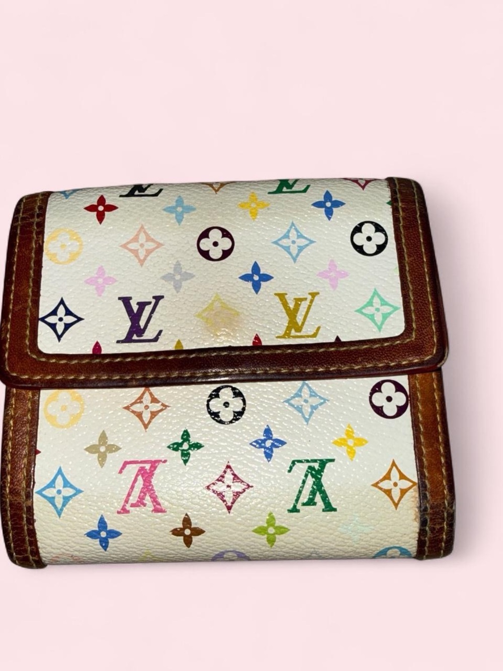 Louis Vuitton White Murakami Bifold wallet